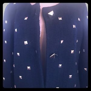 Kate Spade Wool Black and Gold Peacoat